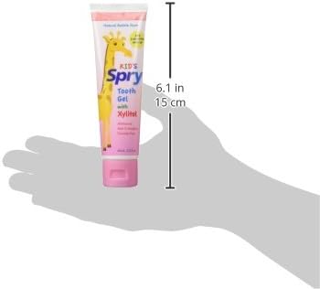 Spry Natural Xylitol Toothpaste for Baby, Toddler, Kids Age 3 Months and Up - Fluoride Free, Bubble Gum, 2 Fl Oz (Pack