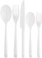 Disposable White Plastic Flatware Set 5-in-1 - Elegant, Durable, and Lightweight Cutlery