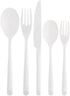 Disposable White Plastic Flatware Set 5-in-1 - Elegant, Durable, and Lightweight Cutlery