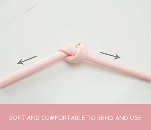 Silicone Straws Reusable Drinking Straw Pack of 6, Soft Beverage Water Drink Straws for 30oz and 20oz Tumblers,
