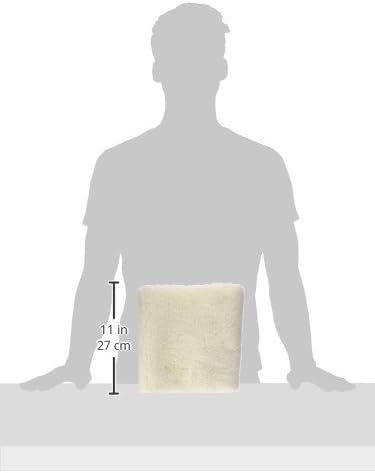 PCP Synthetic Sheepskin Fleece with Bed Pad, Wheelchair Cushion, Pressure Relief, Off-White, 18 Inch x 18 Inch