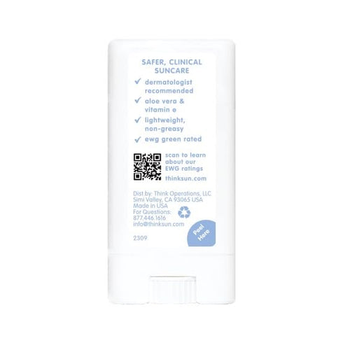 Thinksport SPF 30 Mineral Sunscreen Stick for Face & Body – Vegan, Reef Friendly, Water Resistant, 0.64oz