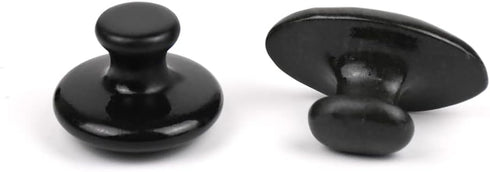 2 Pcs Long Mushroom Shaped Massage Stones Natural Bian Stone Hot Rock for Spa