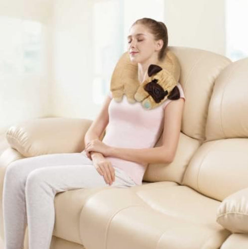 LJIF BCL Health Vibrating Massage Plush Neck Massager Dog & Custom Storage Carrier