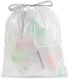 Commander 13 Gallon 0.9 MIL Tall Kitchen White Drawstring Trash Bags, Pack of 44, 24" x 27", for Home, Office