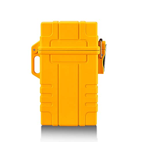 Skywin Waterproof Cigarette Case with Lighter, Airtight Dry Box for Cigarettes, Great for Outdoor Adventures,