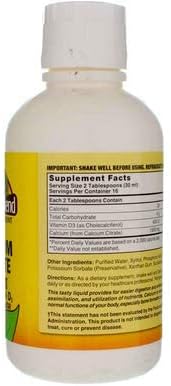 Liquid Calcium Citrate 1000mg with D3 - 16 fl oz Liquid Blueberry