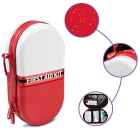 First Aid Kit - Upgraded Waterproof Pill Case with 180 Pcs Emergency Care Supplies, Small Sized for Car, Home, Travel,