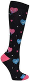 Think Medical Smiley Heart Nurse 10-14mmHG Premium Soft Compression Socks