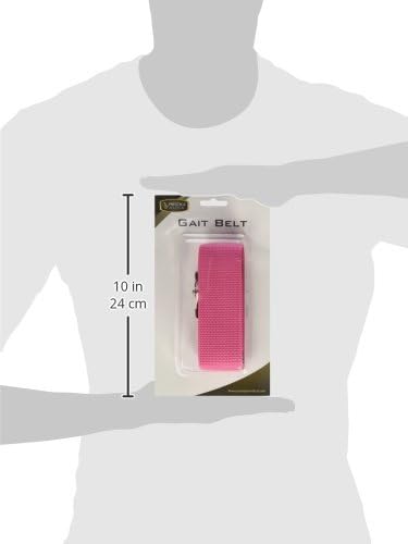 Prestige Medical Nylon Gait Transfer Belt with Metal Buckle, Hot Pink