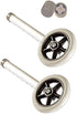 5" Walker Wheels Replacement Kit, Universal Wheel Kit for Walkers with Pair of Walker Ski Glides, 5 Inch Wheels by
