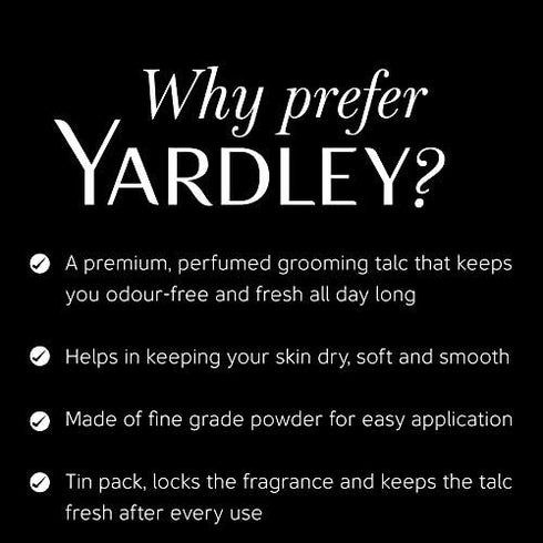 Yardley London Gentleman Deodorising Talc Powder for Men, 100Gm