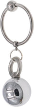 Stainless Steel Metal Weighted Pendant Penis Ring with Beads, Metal Heavy Ball