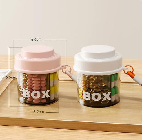 QXMYGSLSD 2Pcs 4 Weekly Pill Organizer Arthritis Friendly, BPA Travel Day Pill Box Design and Large Compartment to Hold