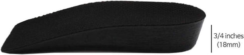 3/4 Inch (18mm) Leg Length Discrepancy Lifts for Men and Women (2 Small Lefts) - Black