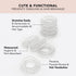 Kitsch Spiral Hair Ties for Women - Creaseless and Dent-Free Coil Hair Ties, No Damage, 4pcs (Clear/Transparent)