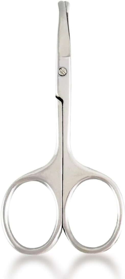 Safety Nose Hair Cuticle Scissors, Beauty Grooming Scissors for Nose Hair Trimming, Rounded Blade with Ergonomic Handle