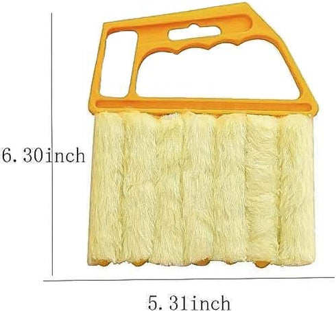 1 Piece 7 Finger Blind Cleaner Duster Tool, Washable Microfiber Groove Cleaner Brush for Window Venetian