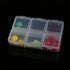 WsjiaboFux 6 PillboxMedication White Pills Organizer Cells Empty Box Braille Weekly Case for Travel Case AidsPersonal