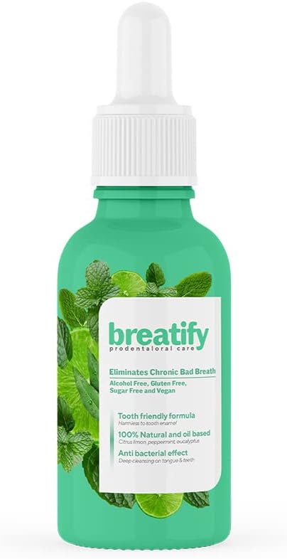 Bad Breath Treatment - Dry Mouth Smell Removing Drops, Handy Fresh Breath Oil Serum, 20 mL (Pack of 1)