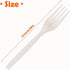 100% Eco Friendly Compostable Forks, 50 Large Disposable Utensils (6.7 in.), Durable and Heat Resistant Alternative to