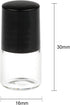 Wresty 25 Pcs Clear Glass Mini Roll On Bottles, Empty Essential Oil Roller Ball Bottles with Black Cap (1ml)