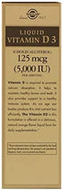 Solgar Liquid Vitamin D3, 125 mcg (5,000 IU), 2 fl oz, Natural Orange Flavor, 59 Servings