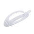 Parcelona French Plain Oval Small Celluloid Hair Barrette Clips, Metal Free Hair Accessories for Women (Solid White)
