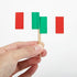 JAVD CYPS 100 Pcs Italy Flag Toothpick Flags, Mini Stick Cupcake Toppers for Party Decoration and Celebration