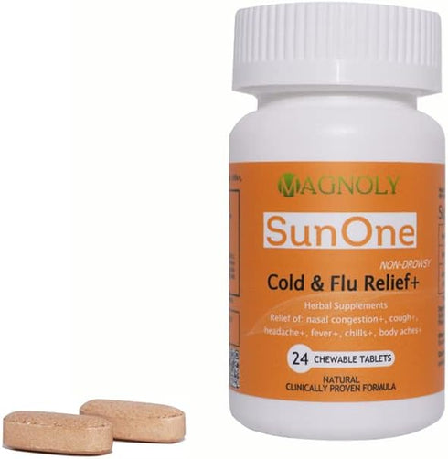 SunOne Herbal Supplements for Cold & Flu Relief, Non-Drowsy