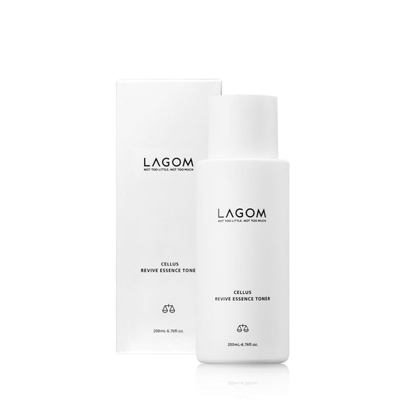 LAGOM Cellus Revive Essence Toner with 3-Layer Hyaluronic Acid, Chamomile, Lavender for All Skin Types, 200ml