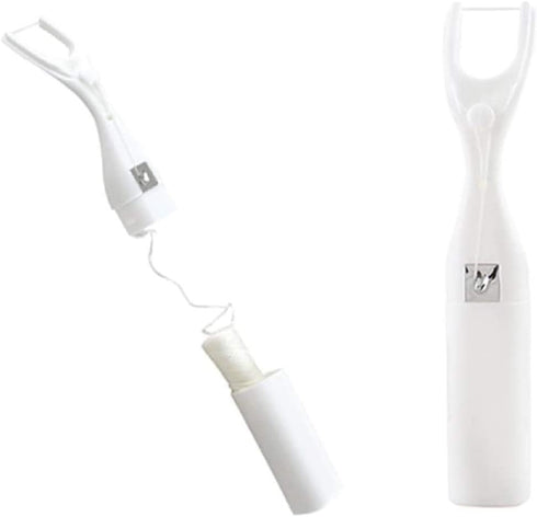 Dental Floss Holder with 50 Meter Waxed Floss for Plaque Removal, Advanced Care Flossers, Dental Oral Care.