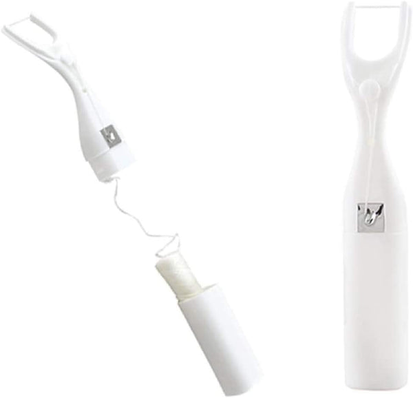 Dental Floss Holder with 50 Meter Waxed Floss for Plaque Removal, Advanced Care Flossers, Dental Oral Care.