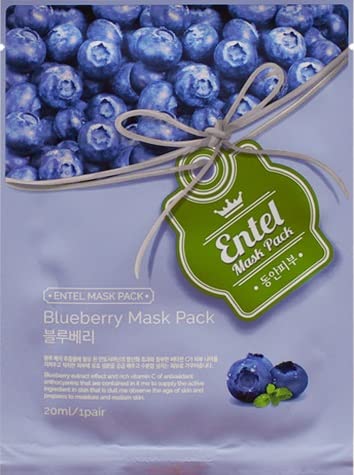 Entel Combo-Pack, 10 pcs Premium Korean Facial Mask Sheet, 10 Types, Chemical Free, No-Paraben, No-Silicon