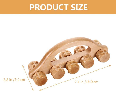 Healifty Wooden Massage Roller Ball Handheld Muscle Relief Tool for Back Neck Legs Portable Massager for Relief
