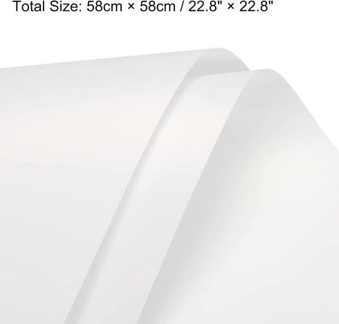 MECCANIXITY 10 Pcs Pure White Flower Wrapping Paper, 22.8"x22.8" Waterproof for DIY Crafts and Gift Packaging