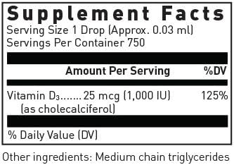 Douglas Laboratories Liquid Vitamin D3, 0.75 fl. oz., Supports Bones, Cell Growth, Immune Function