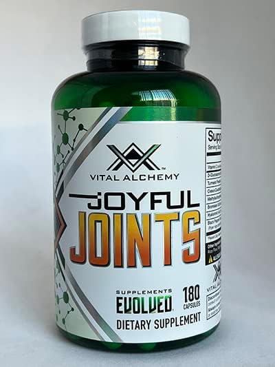 Joyful Joints by Vital Alchemy - Highest Grade Glucosamine, Turmeric, MSM, Bromelain, Hyaluronic Acid, Cissus, MSM,