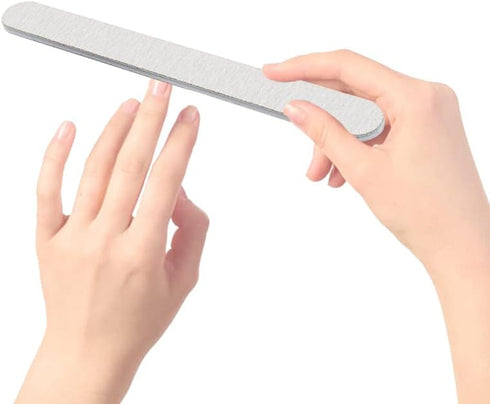 Nail File 50 PCS Professional Double Sided 100/180 Grit Nail Files Emery Board Zebra Manicure Pedicure Tool and Nail Buffering Files