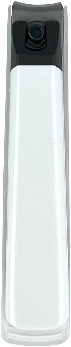 Kai Nail Clippers Type 001S White Stainless Steel Fingernail Toenail Clipper with File & Catcher, Made in Japan