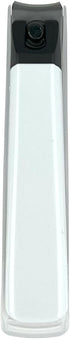 Kai Nail Clippers Type 001S White Stainless Steel Fingernail Toenail Clipper with File & Catcher, Made in Japan