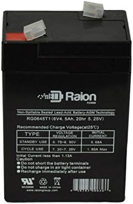 6V 4.5Ah RG0645T1 Sealed Lead Acid Replacement Battery (1 Pack)
