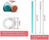 Silicone Straws Reusable Drinking Straw Pack of 6, Soft Beverage Water Drink Straws for 30oz and 20oz Tumblers,