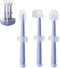 PandaEar 3 Pack Silicone Baby Toddler Toothbrushes, 0 to 18 Months, Baby Tongue Cleaner + U-Shaped Scrubber