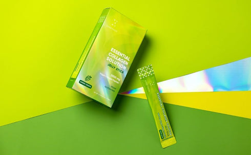 EVERYDAZE Essential Collagen Solution Jelly Stick | Vegan Collagen Peptide | Green Grape | 10 Packs | Hair, Skin,