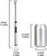 SUPRUS Electric Candle Lighter, USB Type C Rechargeable with Steel Shell & 360° Flexible Neck (Silver)