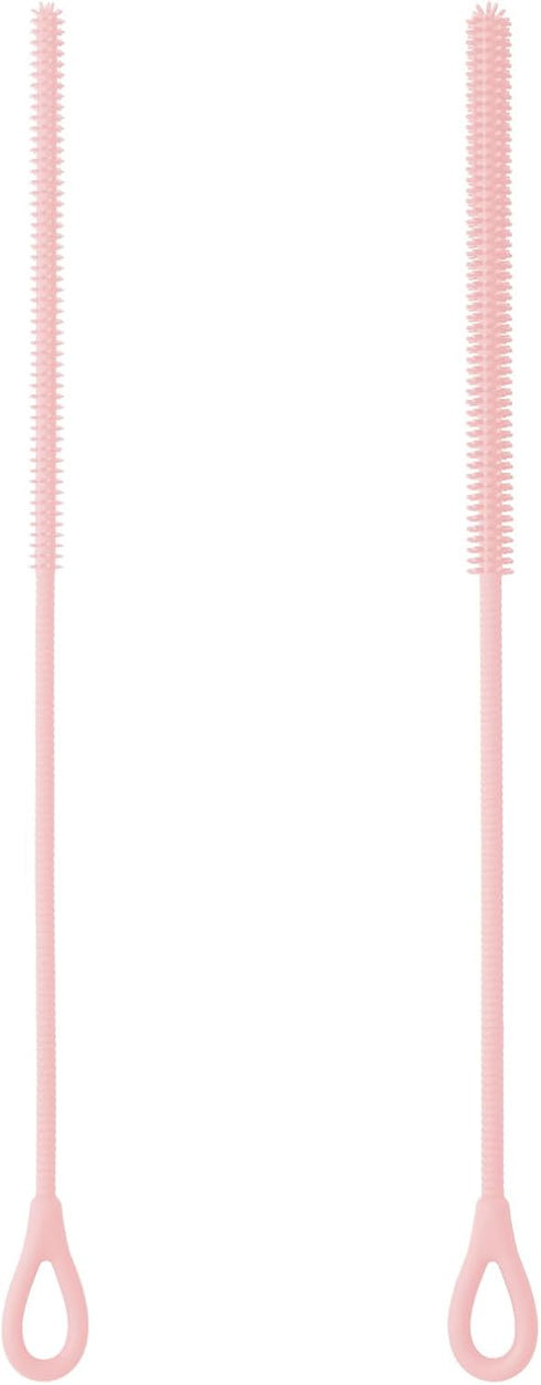 PHWRECZ 2 Pcs Silicone Straw Cleaner Brush Reusable Straw Cleaner Pipe Cleaning Brush