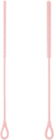 PHWRECZ 2 Pcs Silicone Straw Cleaner Brush Reusable Straw Cleaner Pipe Cleaning Brush