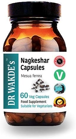 DR WAKDE's Nagkeshar Capsules (Musua ferrea) - 100% Natural Herbal Supplement, 60 Veggie Capsules