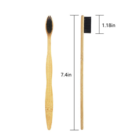 Bamboo Prepasted Disposable Toothbrush, Soft Bristles, 72 Pieces